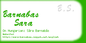 barnabas sara business card